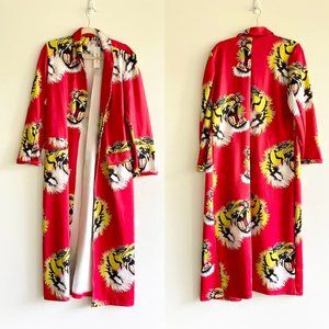 RARE Animal Print Red Kimono Women's Size Large